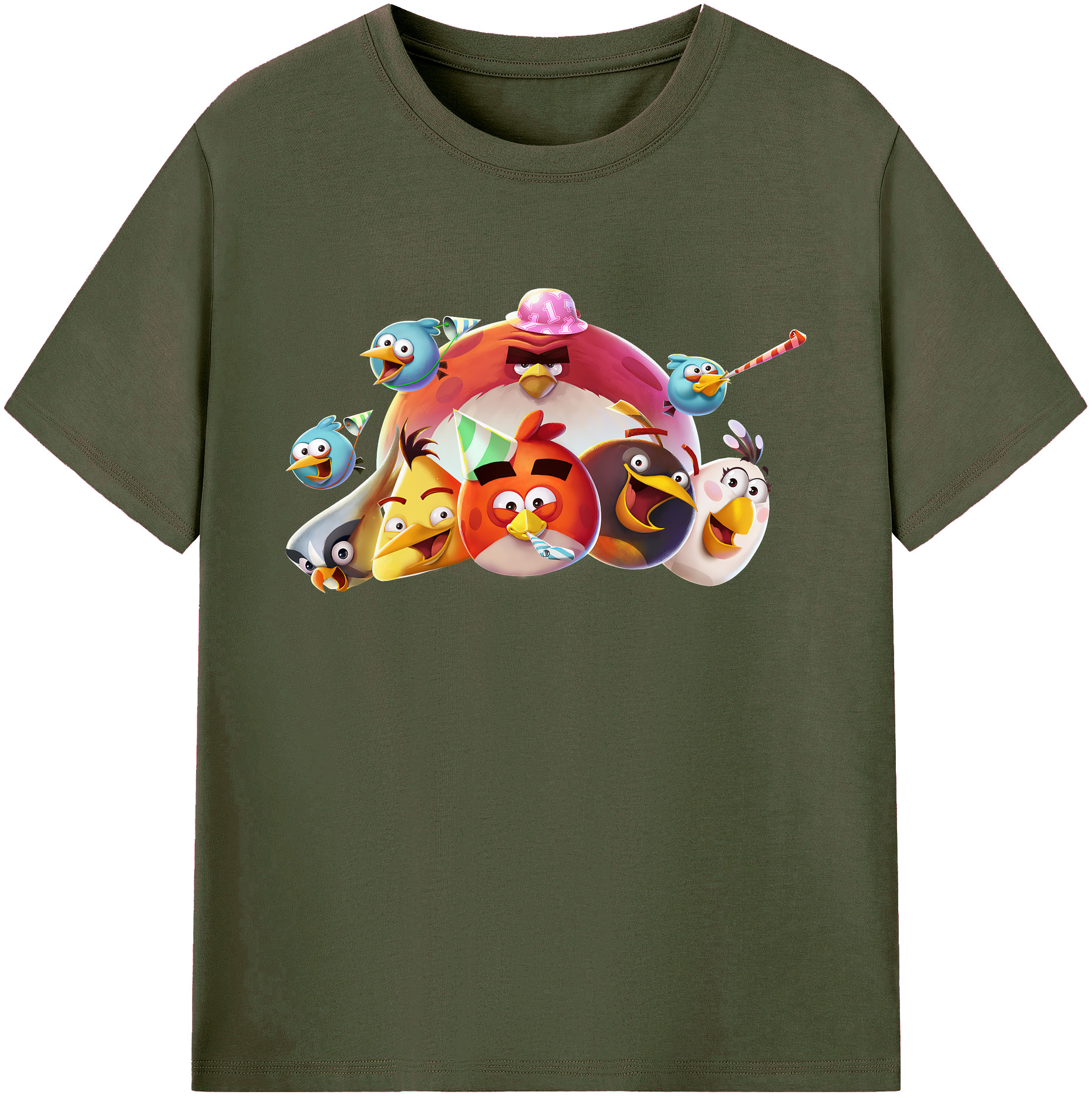 （画像用） Angry Birds アングリーバード 綿100％ メンズ半袖Tシャツ｜肌触りやわらか＆通気性